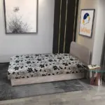 Virág hagyományos heverő világos barna zsákszövet