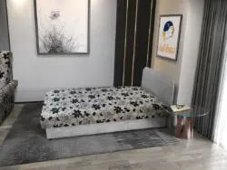 Virág hagyományos heverő világos szürke zsákszövet