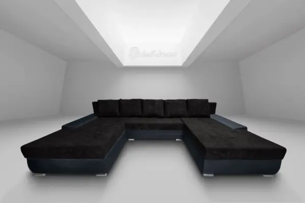 Wixy giga u alakú kanapé ónix és sejtelmes fekete színben