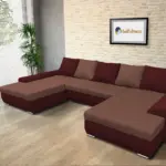 Wixy U Form ódon borvörös és toszkán vörös ágyazható ülőgarnitúra