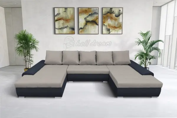 Wixy u form ónix és ezüst serlegszürke ágyazható ülőgarnitúra csábító 2 méretben - image 2