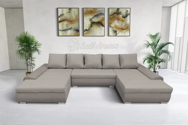 Wixy u form szamárszürke és ezüst serlegszürke ágyazható ülőgarnitúra csábító 2 méretben - image 2