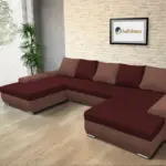 Wixy U Form toszkán vörös és ódon borvörös ágyazható ülőgarnitúra