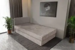 Zoé hagyományos ágyneműtartós heverő világos barna zsákszövet