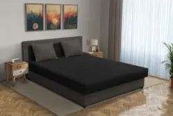 Zsanett franciaágy kvarcszürke és fekete