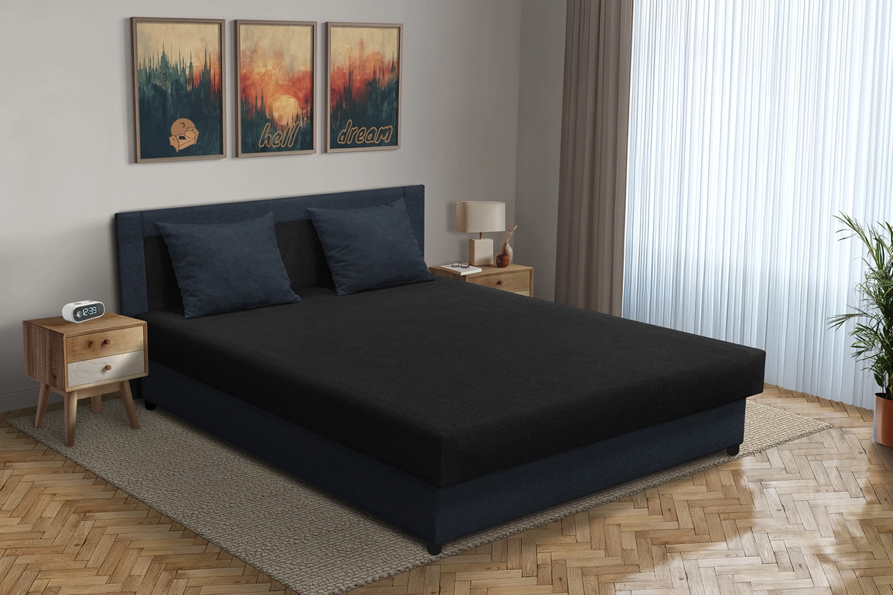 Zsanett franciaágy ónix és fekete