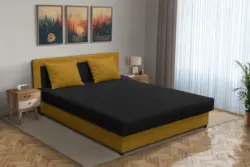 Zsanett franciaágy őszarany és fekete