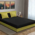 Zsanett franciaágy őszi levélzöld és fekete