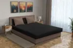 Zsanett franciaágy pasztell taupe és fekete
