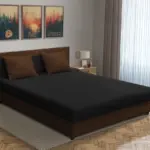 Zsanett franciaágy sötét mahagóni és fekete