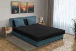 Zsanett franciaágy szürkés kadét és fekete