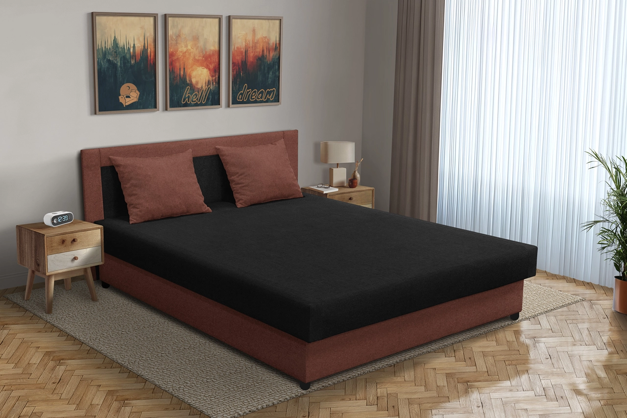 Zsanett franciaágy toszkán vörös és fekete