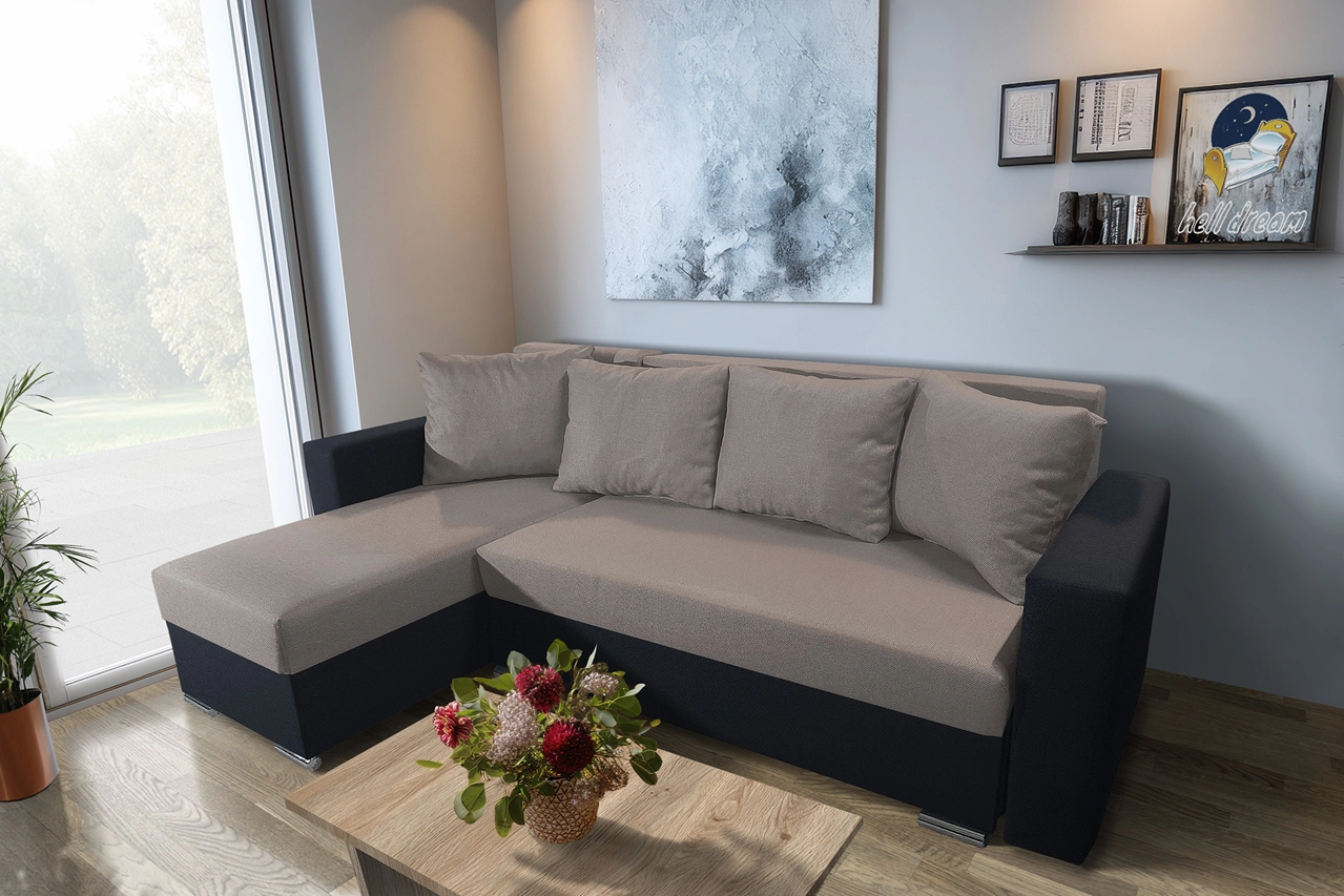 Baxi Gold ágyazható sarokülő ónix és szamárszürke