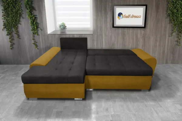Wixy gold ágyazható ülőgarnitúra őszarany és bivalyfekete - zseniális 13 cm-es rugóval - image 3