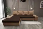 Wixy Silver L alakú sarokkanapé ágyazható halvány taupe és kóla színben csábító 2 méretben - Image 2