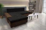 Wixy Silver L alakú sarokkanapé ágyazható havannabarna és sejtelmes fekete színben csábító 2 méretben - Image 3
