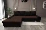 Wixy Silver L alakú sarokkanapé ágyazható sejtelmes fekete és kóla színben csábító 2 méretben - Image 2