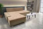 Wixy Silver L alakú sarokkanapé ágyazható szafarisárga és halvány taupe színben csábító 2 méretben - Image 3