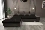 Wixy Silver L alakú sarokkanapé ágyazható taupe szürke és sejtelmes fekete színben csábító 2 méretben - Image 2