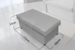 Róma tárolós puff csokibarna és cappuccino élénk színekben 53 cm magas