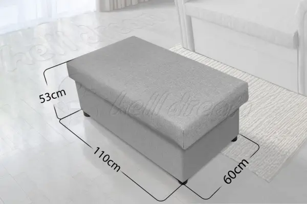 Róma tárolós puff csokibarna és cappuccino élénk színekben 53 cm magas