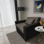 Mama ágyneműtartós fotelágy fekete mély földszürke színben