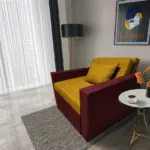 Mama ágyneműtartós fotelágy ódon borvörös őszarany színben