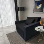 Mama ágyneműtartós fotelágy ónix fekete színben