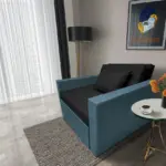 Mama ágyneműtartós fotelágy szürkés kadét fekete színben