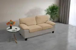 Dionüszosz 2-es kanapé szamárszürke és világos fahéj