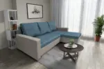 Fáraó sarokkanapé ezüst serlegszürke és szürkés kadét színű szövet
