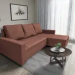 Fáraó sarokkanapé toszkán vörös színű szövet