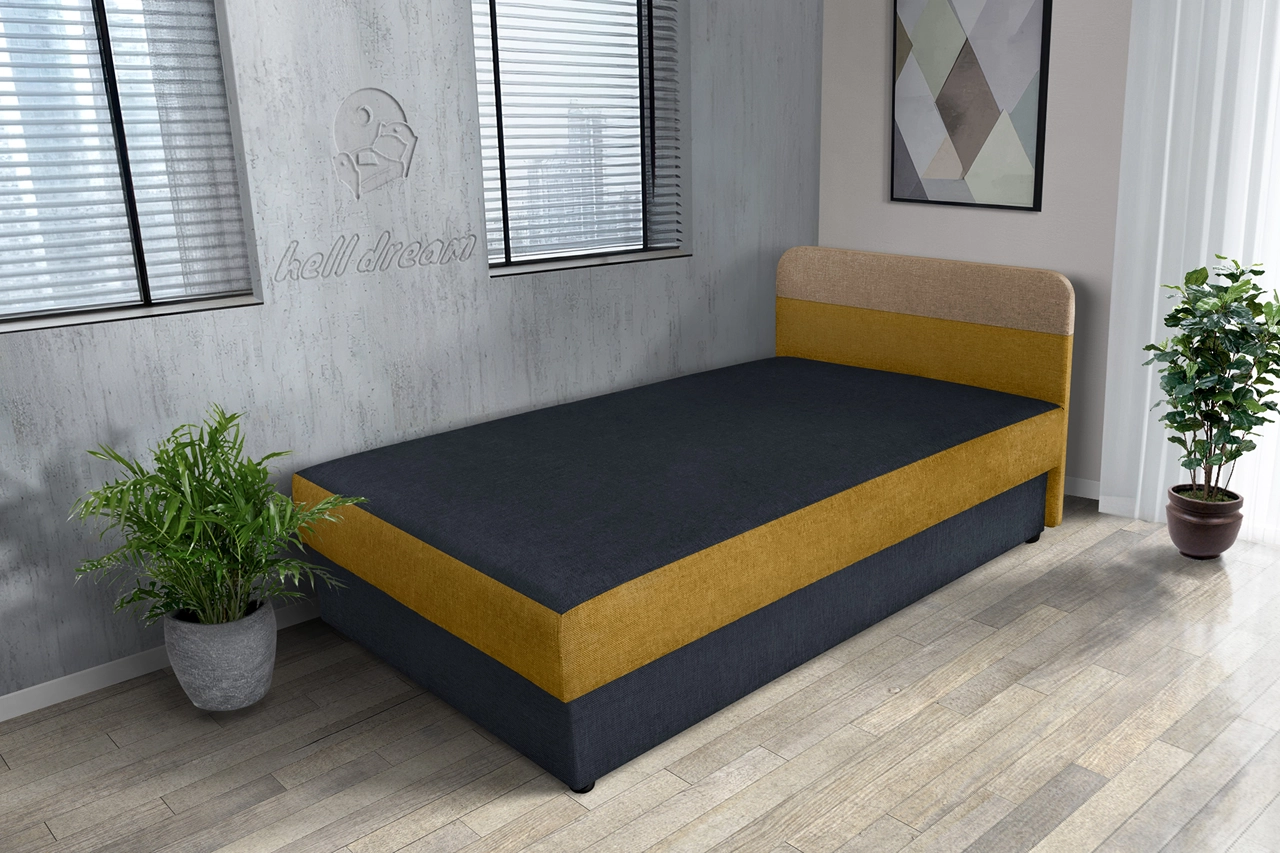 Kamilla ónix és őszarany ágyneműtartós heverő