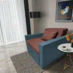 Mama ágyneműtartós fotelágy szürkés kadét toszkán vörös színben